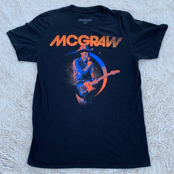 Tim McGraw 2021 T Shirt Women’s Small Black 153105 Orange Blue - Picture 1 of 6